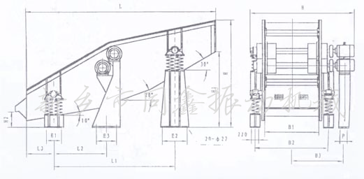 SDH系列直線等厚振動篩產品外形示意圖-同鑫振動機械